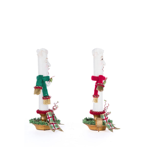 Load image into Gallery viewer, Katherine's Collection Village Of Holly Woods Caroling Candles Assortment of 2