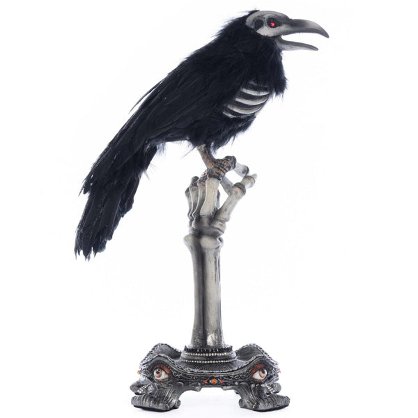 Load image into Gallery viewer, Katherine's Collection Crow on Skeleton Hand Perch
