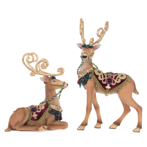 Load image into Gallery viewer, Katherine's Collection Winter Balsam and Berry Deer Assortment of 2