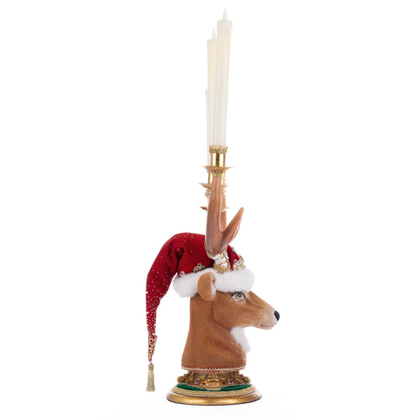 Load image into Gallery viewer, Katherine's Collection Christmas Ball Deer Head Candelabra