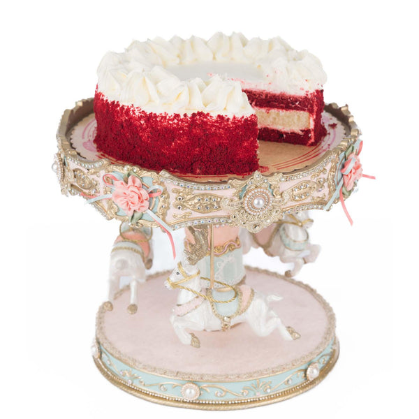 Load image into Gallery viewer, Katherine's Collection Joyeux Noel Carousel Cake Plate
