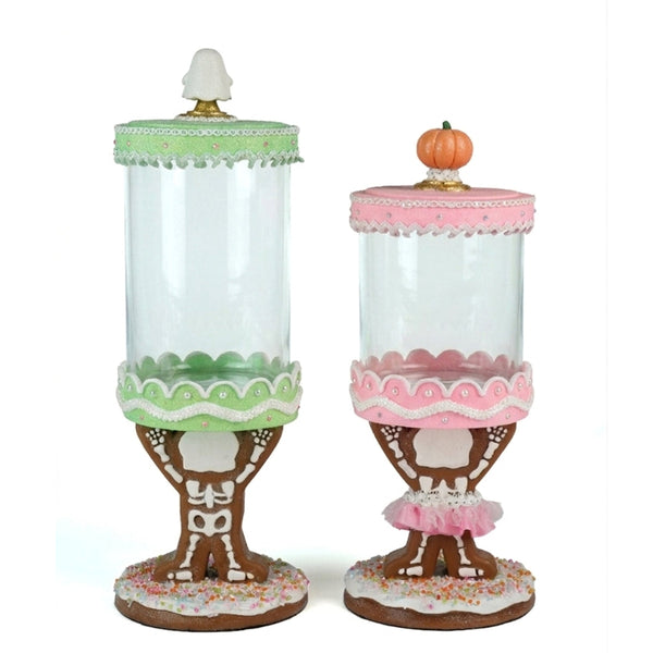 Load image into Gallery viewer, Katherine's Collection Gingerdead Jack and Jill Candy Canisters Set of 2
