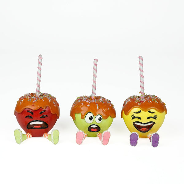Load image into Gallery viewer, Katherine's Collection Gasp, Sniffles and Giggles Candy and Carmel Apples Assortment of 3