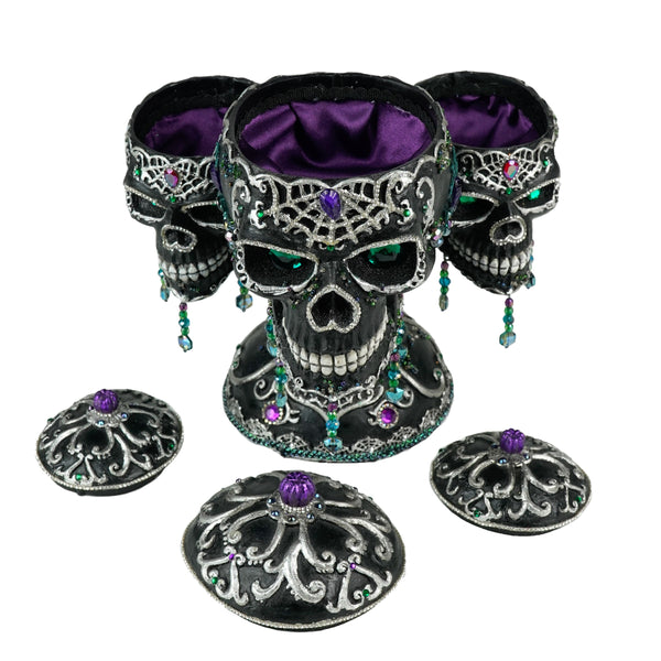 Load image into Gallery viewer, Katherine's Collection Tri-Skull Candy Bowls