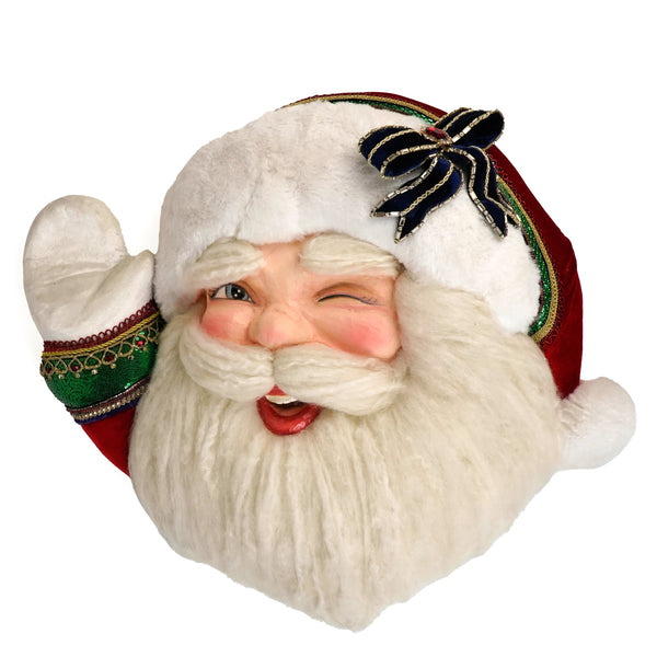 Load image into Gallery viewer, Katherine's Collection Winking Santa Wall Mask