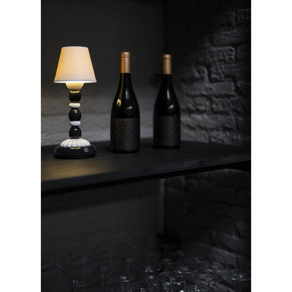Load image into Gallery viewer, Lladro Palm Firefly Table Lamp - Black and White