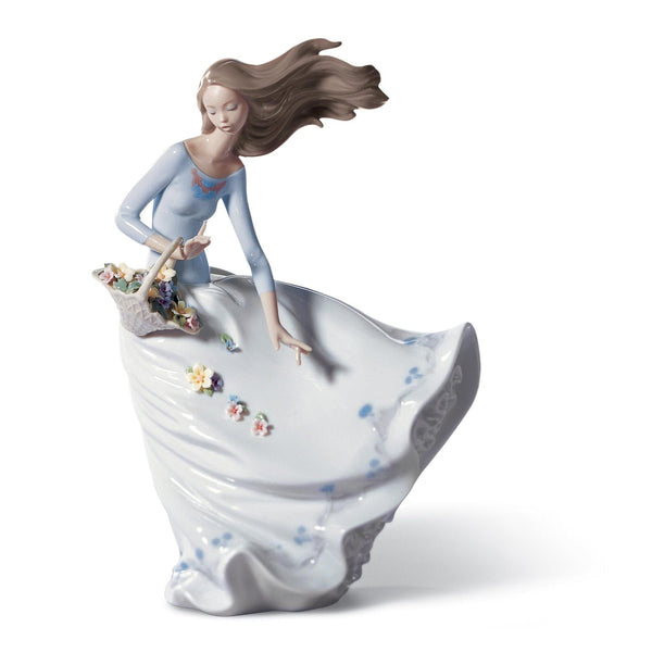 Load image into Gallery viewer, Lladro Petals of The Wind Woman Figurine
