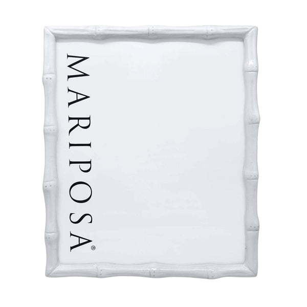 Load image into Gallery viewer, Mariposa Bamboo White 8x10 Frame