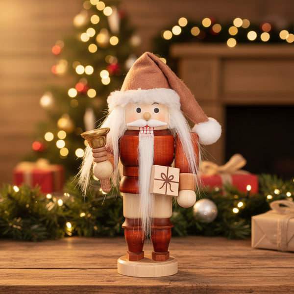 Load image into Gallery viewer, Christian Ulbricht Nutcracker - Santa With Bell (Natural) - 6.1"H