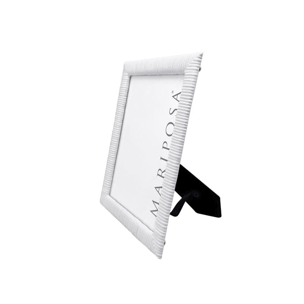 Load image into Gallery viewer, Mariposa Woven White 5x7 Frame