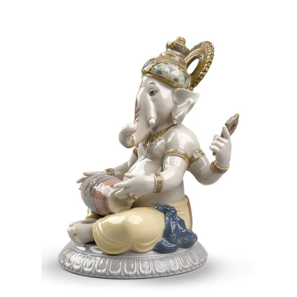 Load image into Gallery viewer, Lladro Mridangam Ganesha Figurine