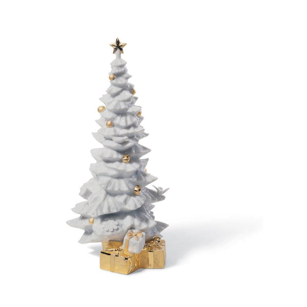 Load image into Gallery viewer, Lladro O Christmas Tree Figurine - Golden Lustre
