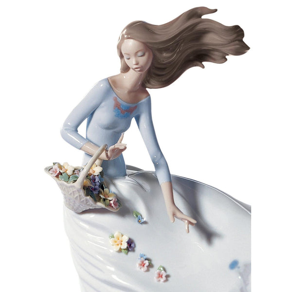 Load image into Gallery viewer, Lladro Petals of The Wind Woman Figurine