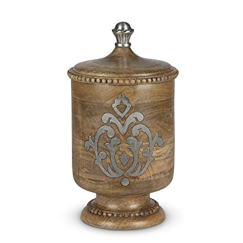 GG Collection Wood and Metal Inlay Medium Heritage Collection Canister