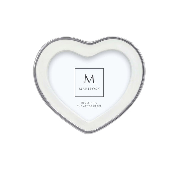 Load image into Gallery viewer, Mariposa Signature White Heart 4x6 Frame