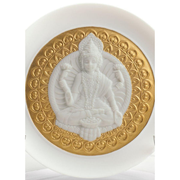 Load image into Gallery viewer, Lladro Goddess Lakshmi Decorative Plate - Golden Lustre