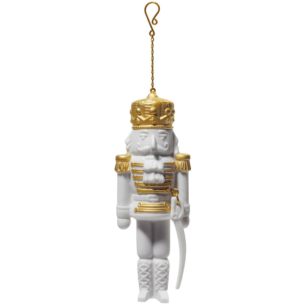 Load image into Gallery viewer, Lladro Nutcracker Christmas Ornament - Golden Lustre
