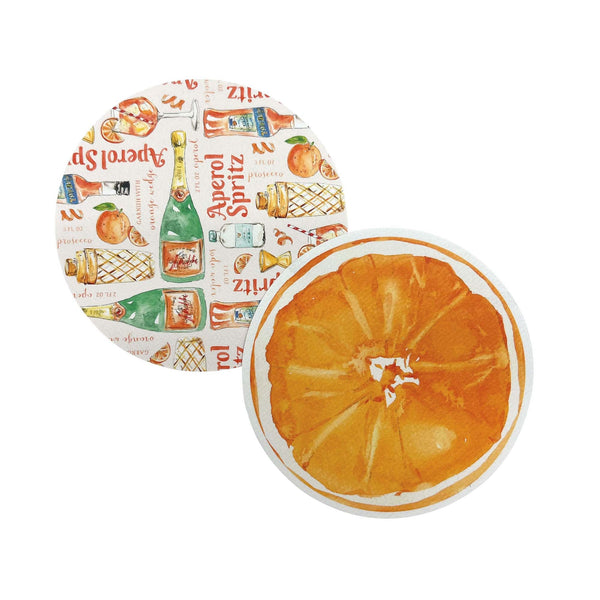 Load image into Gallery viewer, Mariposa Orange and Aperol Spritz Beaded Coaster Set
