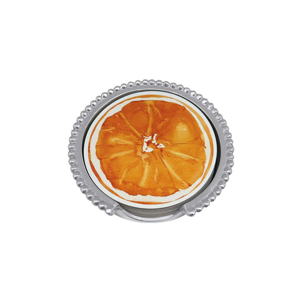 Load image into Gallery viewer, Mariposa Orange and Aperol Spritz Beaded Coaster Set