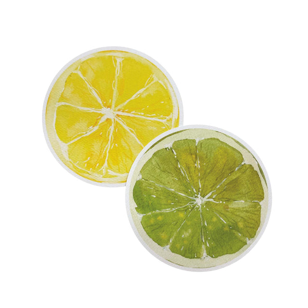 Load image into Gallery viewer, Mariposa Lemon and Lime Beaded Coaster Set
