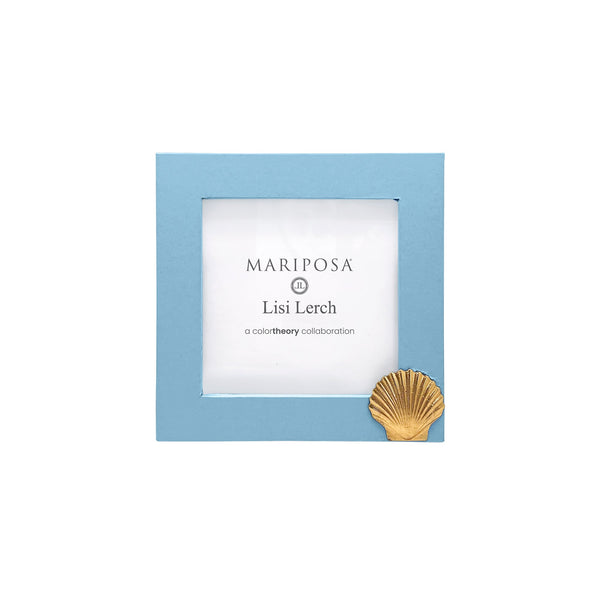 Load image into Gallery viewer, Mariposa Scallop Periwinkle Blue 4x4 Frame