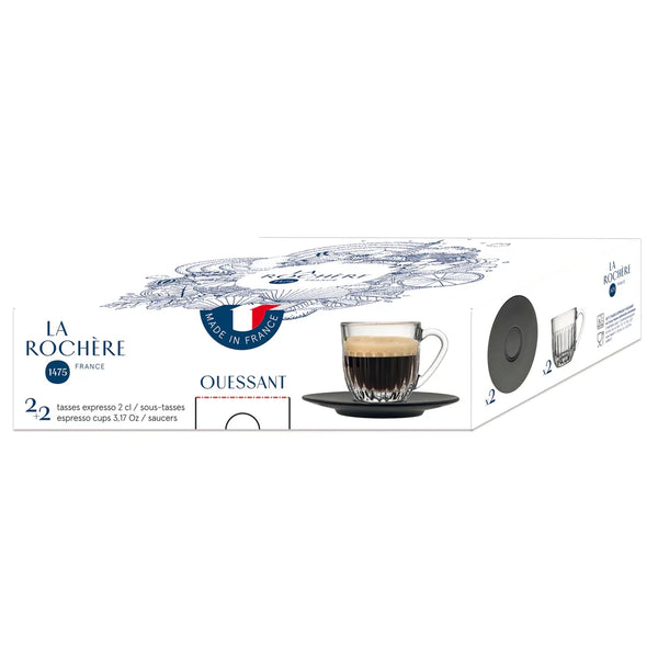Load image into Gallery viewer, La Rochere Ouessant Espresso Cups & Saucer 2pk - Set of 2