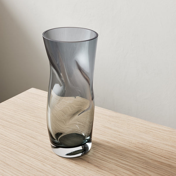 Load image into Gallery viewer, Orrefors Squeeze Blue/Gray Vase Tall