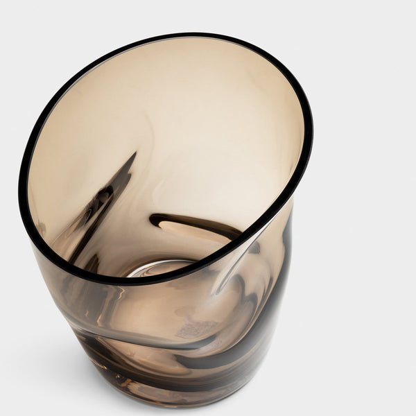 Load image into Gallery viewer, Orrefors Squeeze Smokey Brown Tulip Vase