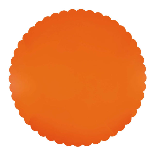 Load image into Gallery viewer, Mariposa Orange Scalloped Acrylic 15" Placemat Set of 2