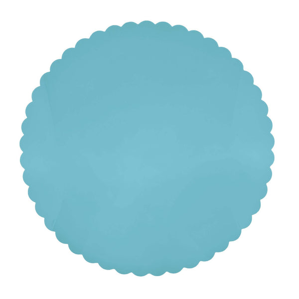 Load image into Gallery viewer, Mariposa Teal Scalloped Acrylic 15" Placemat Set of 2
