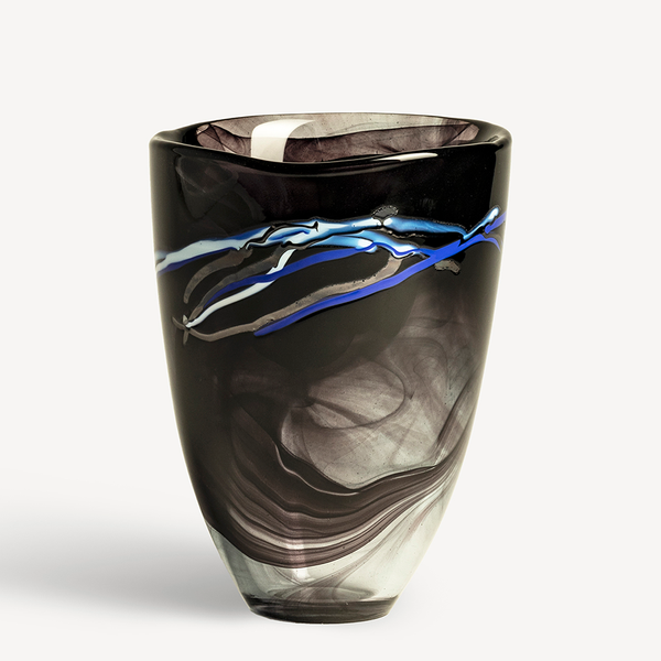 Load image into Gallery viewer, Kosta Boda Contrast Black Vase