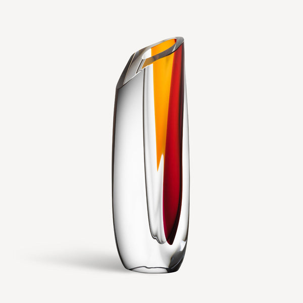 Load image into Gallery viewer, Kosta Boda Saraband Red/Amber Vase