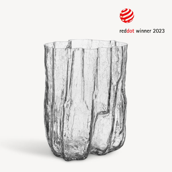 Load image into Gallery viewer, Kosta Boda Crackle Clear Vase Tall
