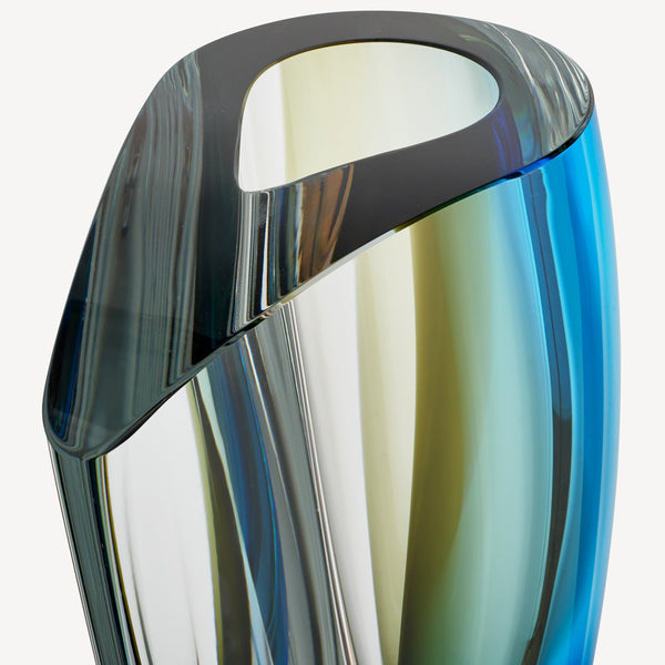 Load image into Gallery viewer, Kosta Boda Mirage Forest Green/Blue Vase XL