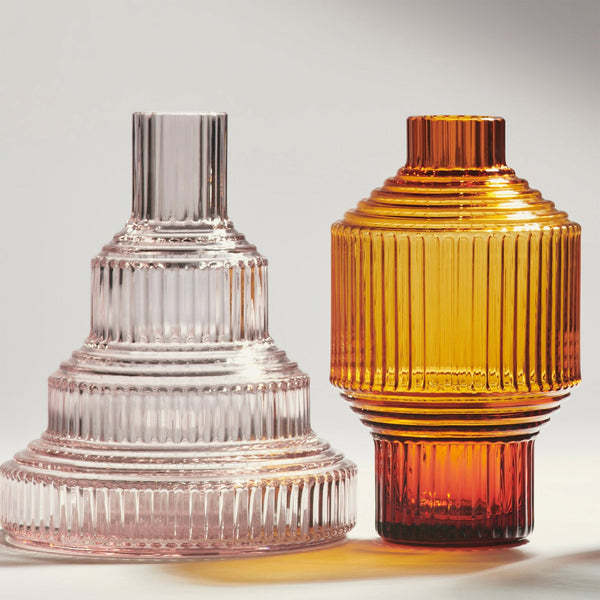 Load image into Gallery viewer, Kosta Boda Pavilion Vase Dark Amber Small