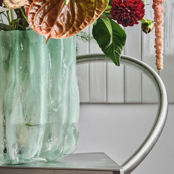 Load image into Gallery viewer, Kosta Boda Crackle Vase Tall Jade Green