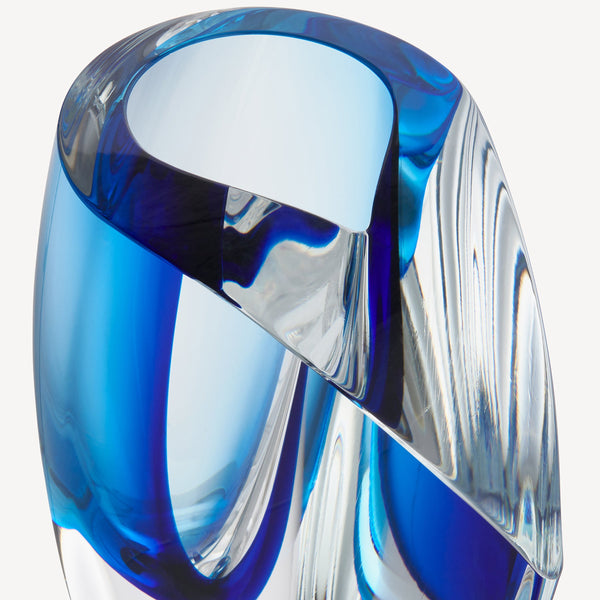 Load image into Gallery viewer, Kosta Boda Mirage Vase Blue/Blue Large
