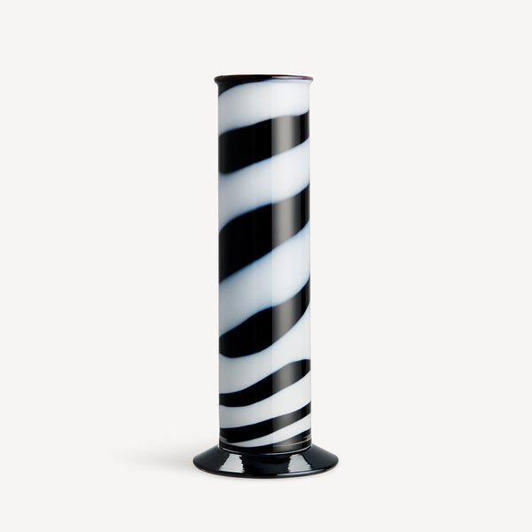 Load image into Gallery viewer, Kosta Boda Lab Cylinder Vase Black/White