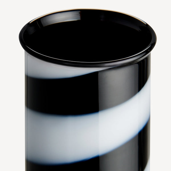 Load image into Gallery viewer, Kosta Boda Lab Cylinder Vase Black/White