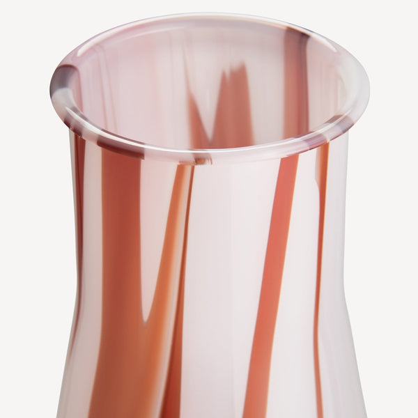 Load image into Gallery viewer, Kosta Boda Lab Erlenmeyer Vase Red/White/Pink