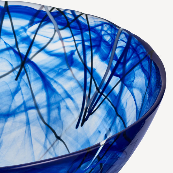 Load image into Gallery viewer, Kosta Boda Contrast Blue Bowl Large