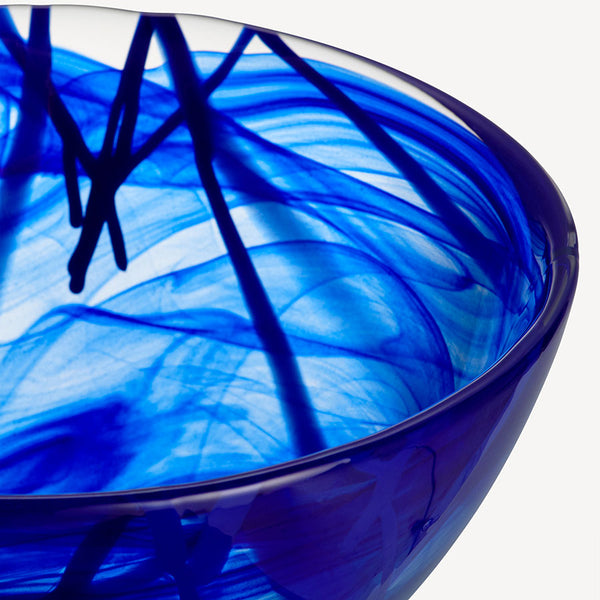 Load image into Gallery viewer, Kosta Boda Contrast Bowl Blue/Blue Medium