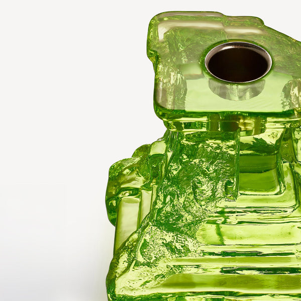 Load image into Gallery viewer, Kosta Boda Rocky Baroque Candlestick Kryptonite Small
