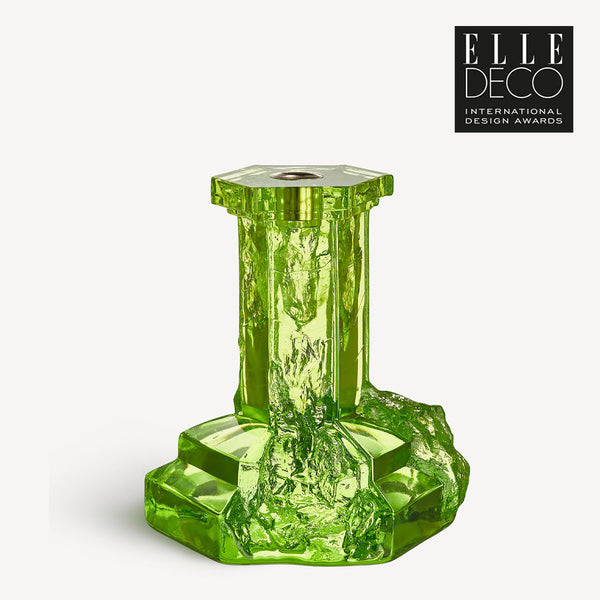 Load image into Gallery viewer, Kosta Boda Rocky Baroque Candlestick Kryptonite Large