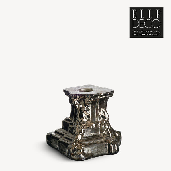 Load image into Gallery viewer, Kosta Boda Rocky Baroque Candlestick Glossy Glaze Small