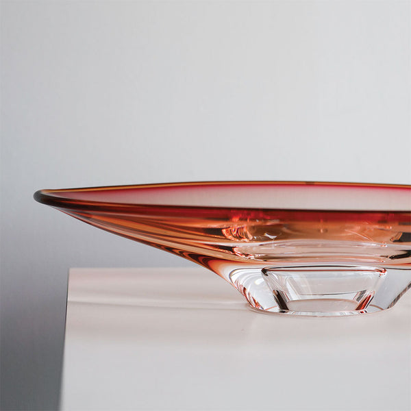 Load image into Gallery viewer, Kosta Boda Vision Pink/Amber Dish