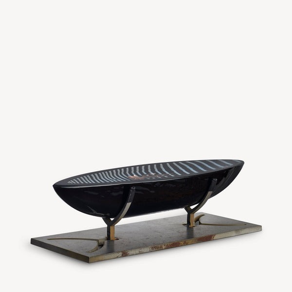 Load image into Gallery viewer, Kosta Boda Boat Pilgrim Black Limited Edition 500