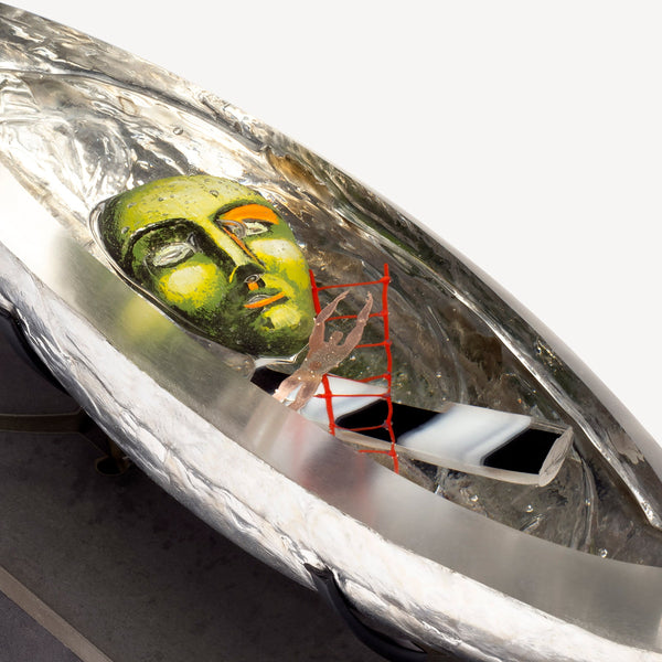 Load image into Gallery viewer, Kosta Boda Oracle Green Ld-100 - Glass Art Sculpture