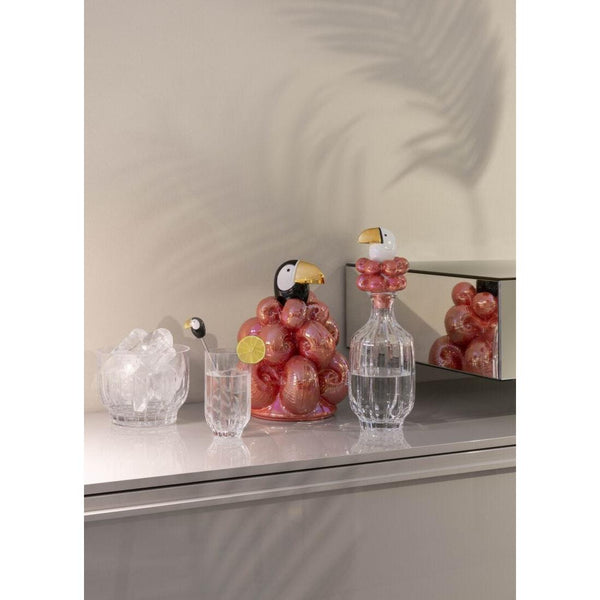 Load image into Gallery viewer, Lladro Toucan 1 Tall Crystal Glass