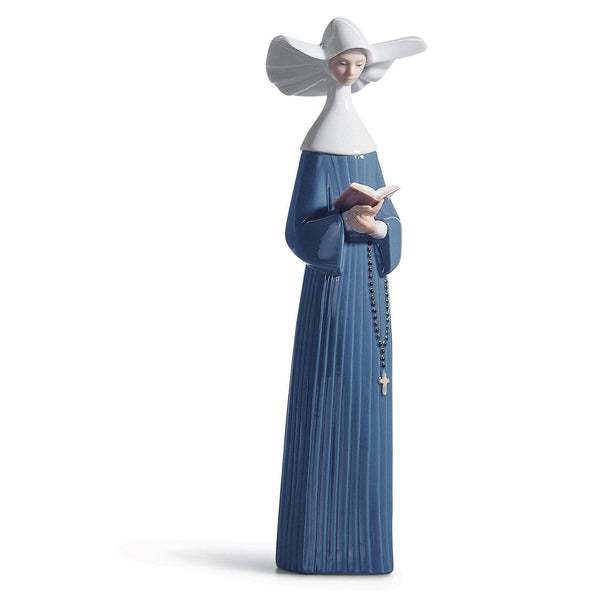 Load image into Gallery viewer, Lladro Prayerful Moment Nun Figurine